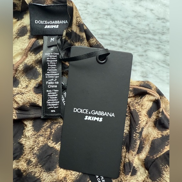 DOLCE&GABBANA x SKIMS Milky Sheer Mock Neck Thong Bodysuit - Picture 4 of 10